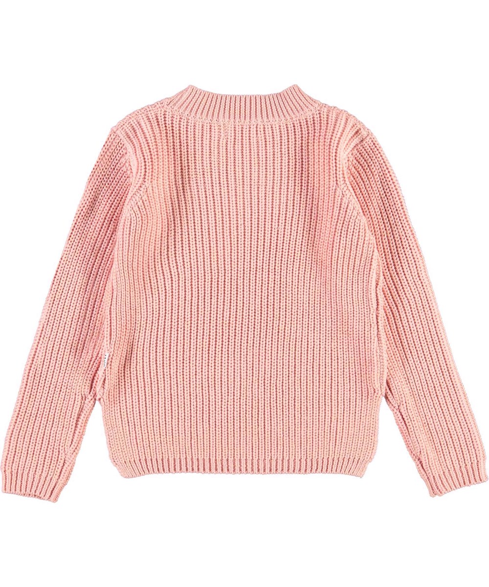 Gillis - Powder - Økologisk rosa bomulds strik