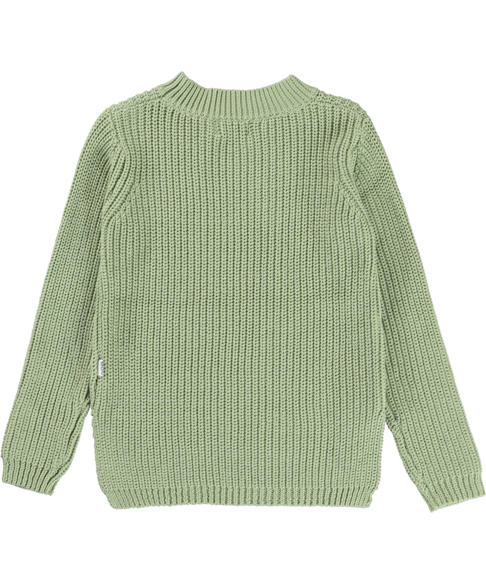 Gillis - Vintage Green - grøn bomulds strikbluse