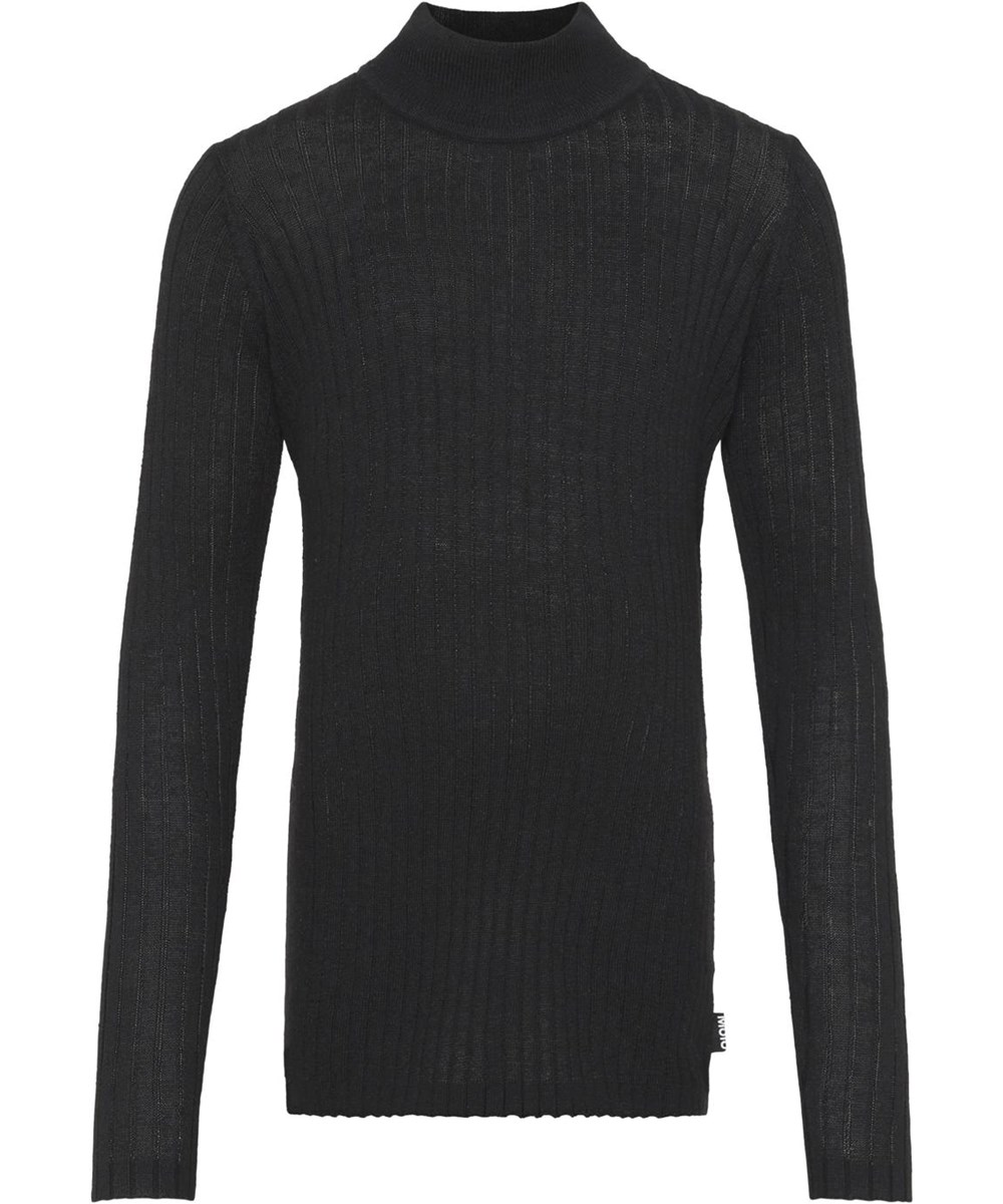 Gitte - Black - Cashmere sort strik 