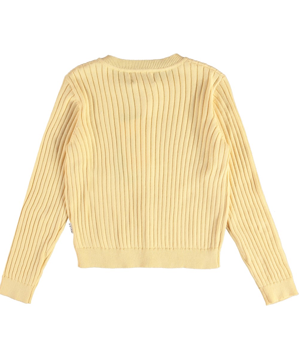 Gloria - Impala - Økologisk gul strik cardigan