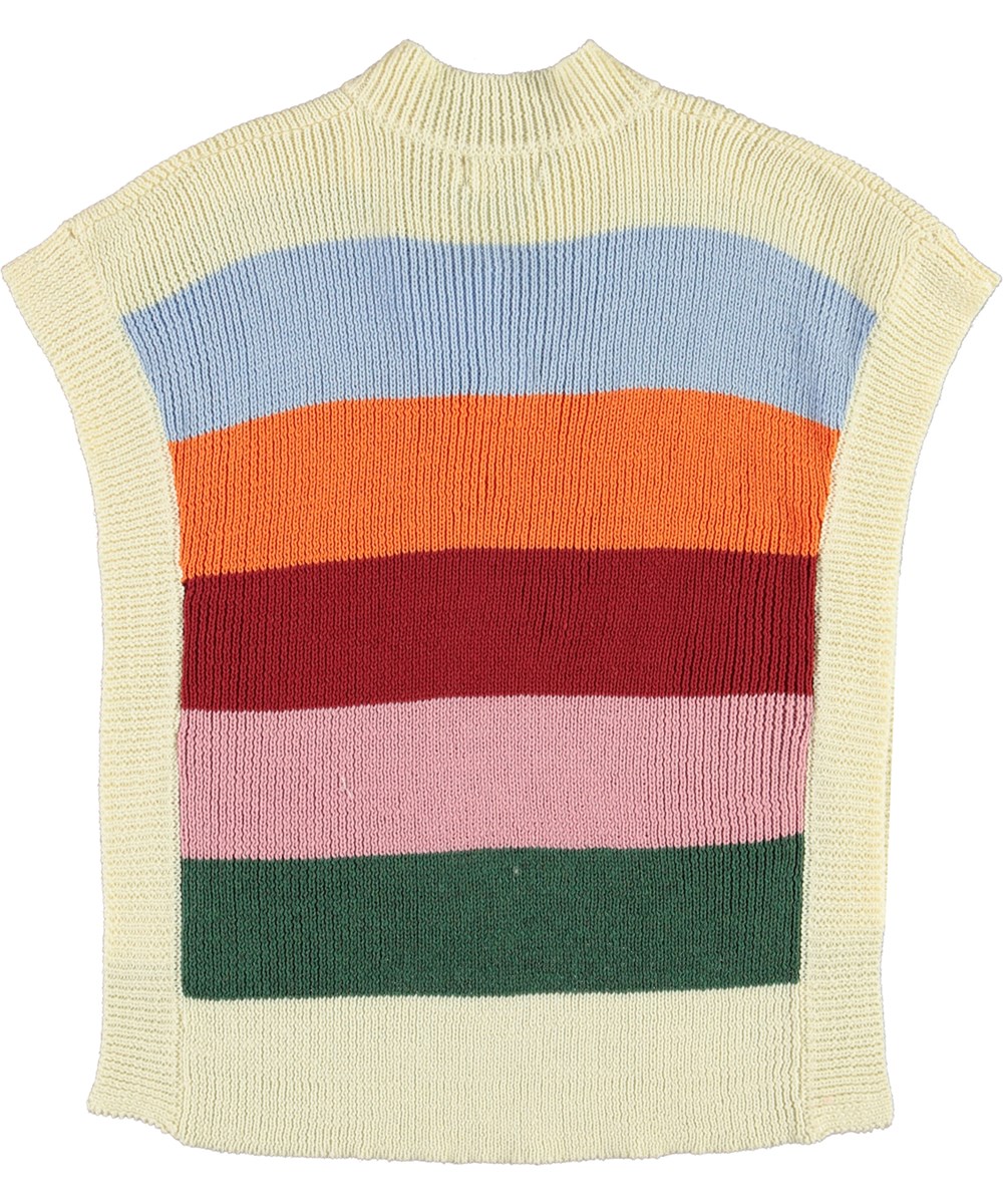 Gracelyn - Rainbow Knit - Stribet strik vest
