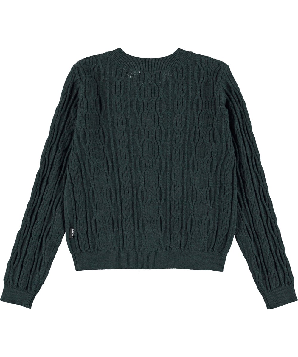 Guinevere - Wilderness - mørkegrøn bomulds cardigan