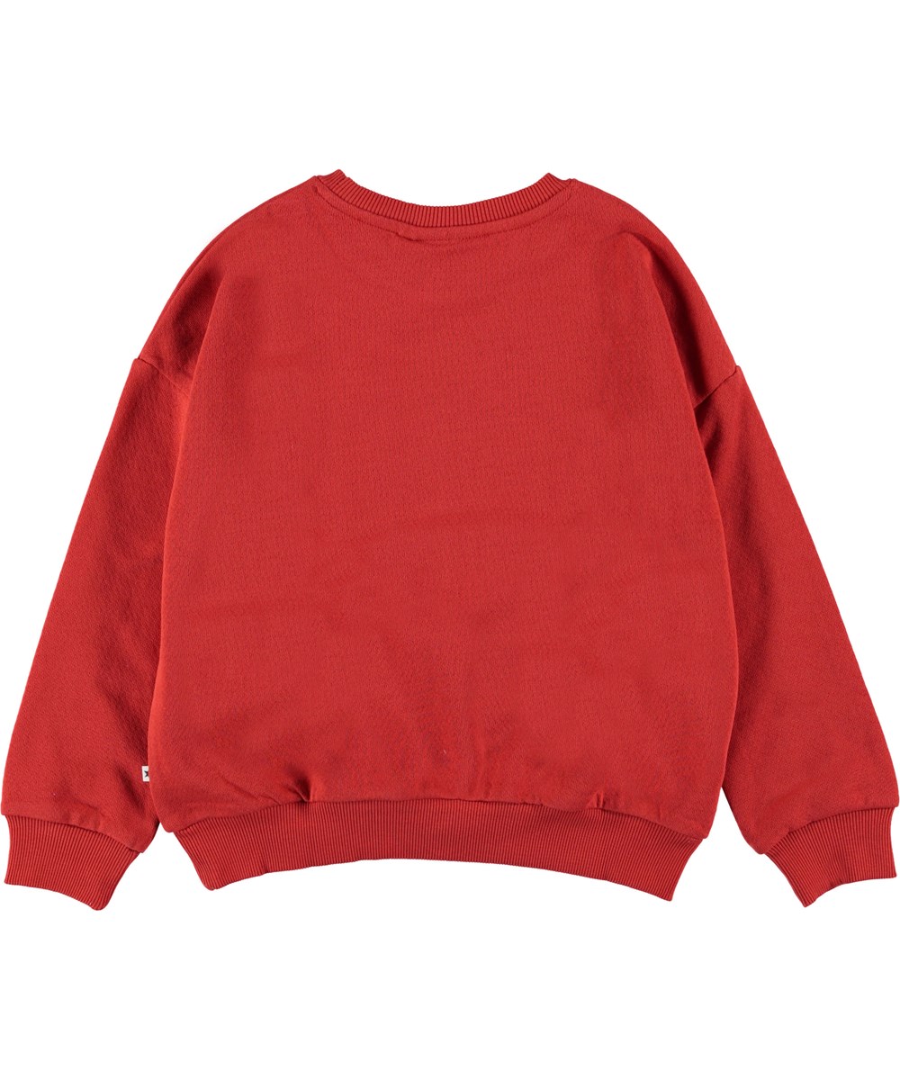 Maja - Vermilion Red - Rød sweatshirt med tekst.