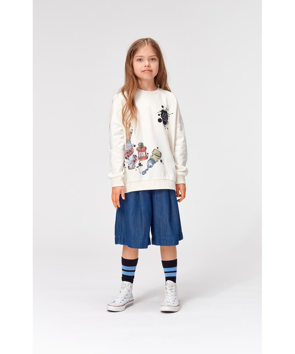 Mandy - Art Club Mess - Hvid art club sweatshirt med pensler