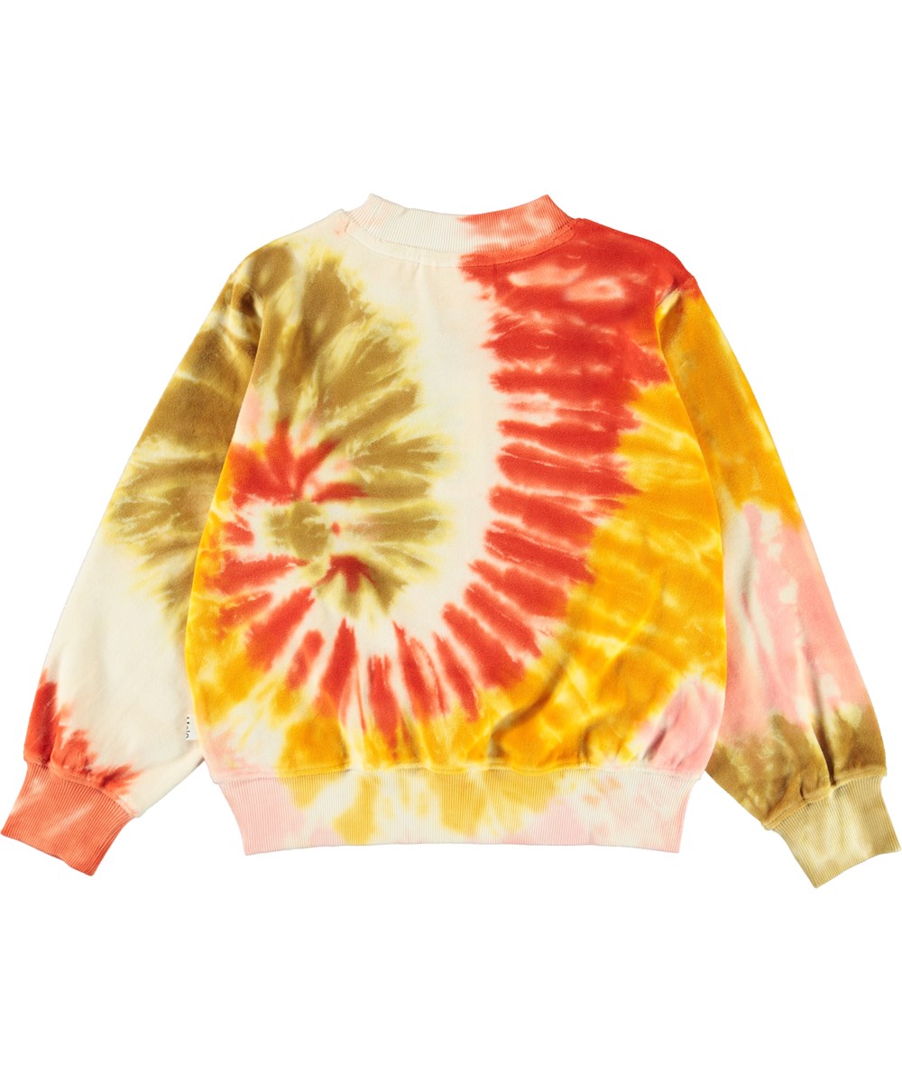 Marge - Tie Dye Galaxy - velour sweatshirt med farverigt tie-dye print