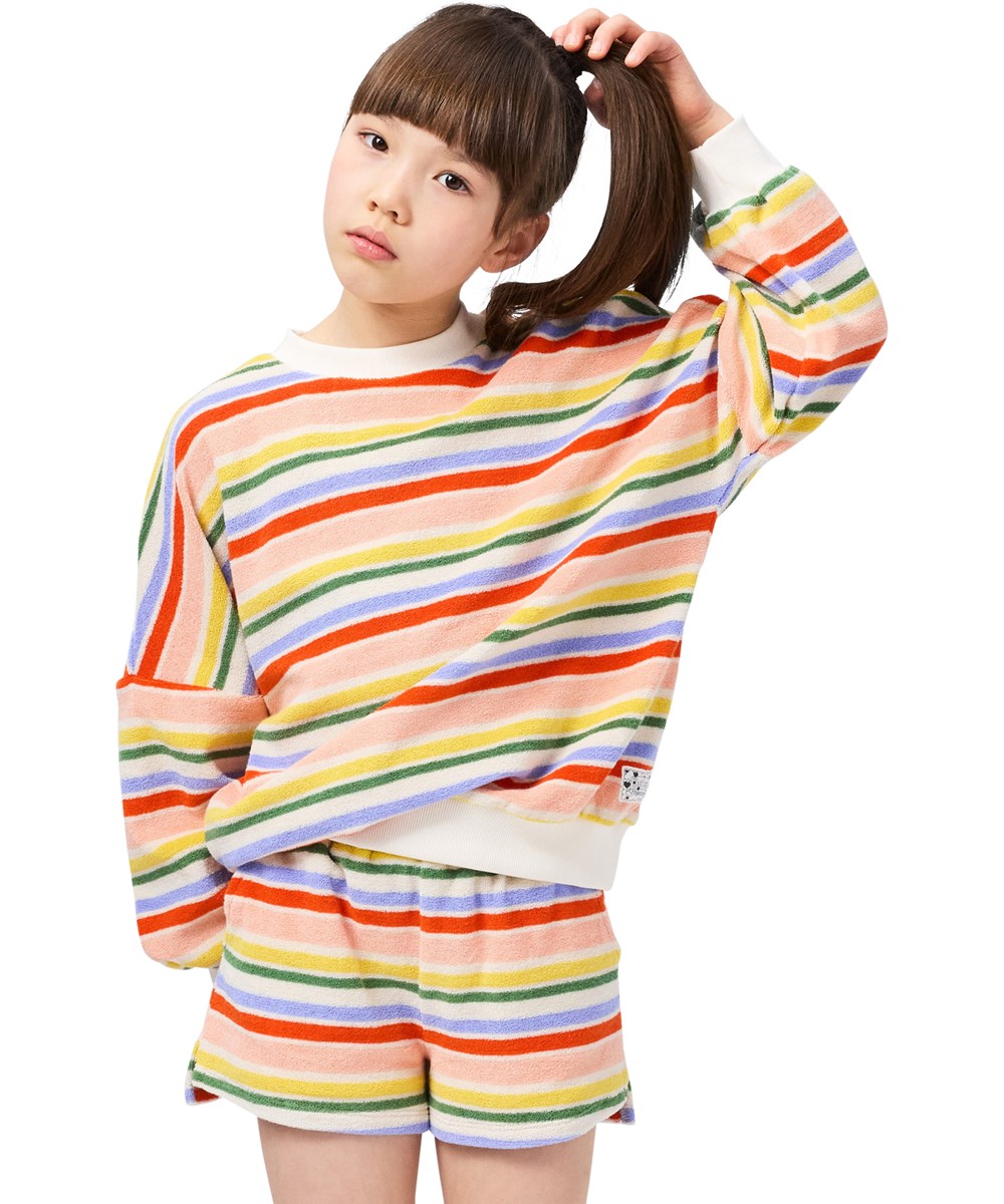 Marika - Together Stripe - Stribet sweatshirt i økologisk bomuld til børn