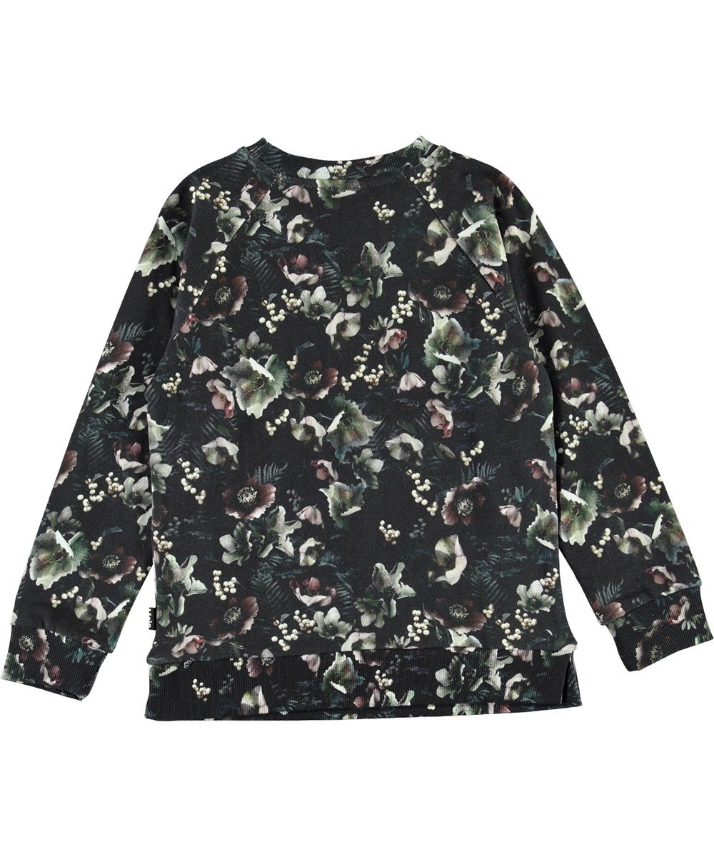 Marina - Moonlight Garden - Økologisk sweatshirt med blomster print