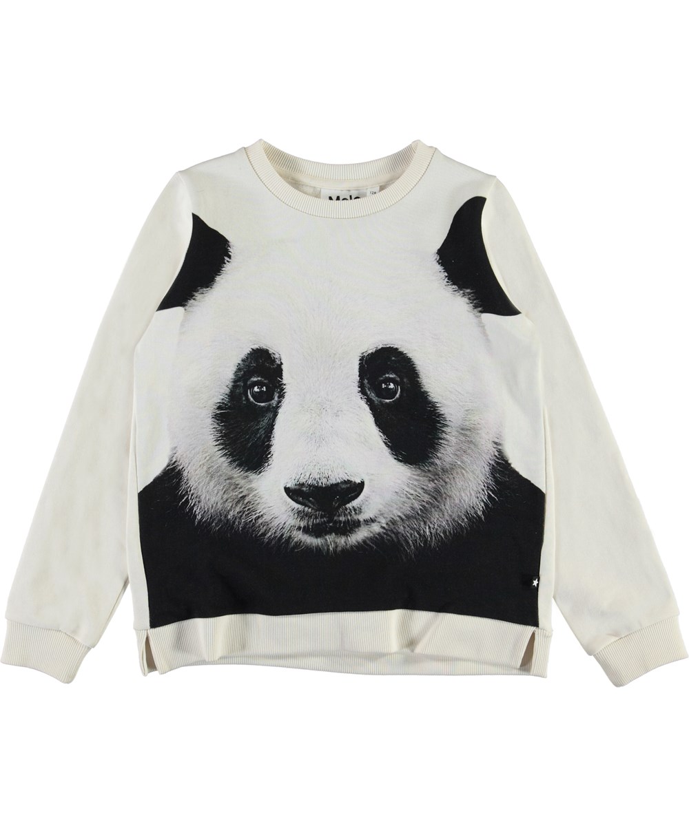 Marlee - Pandis - Hvid sweatshirt med panda print