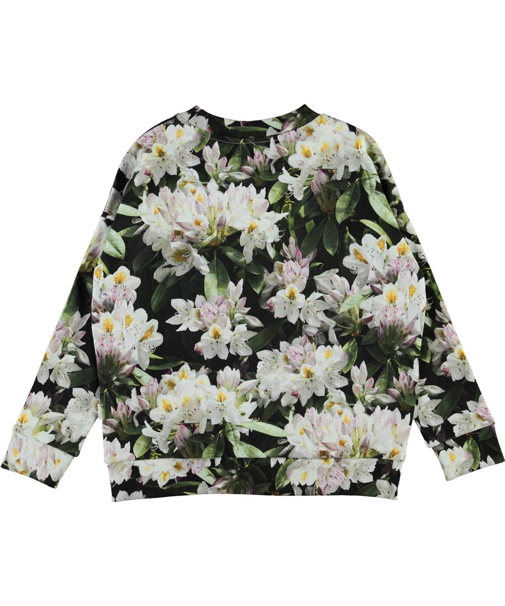 Maxi - Pretty Puppies - Sweatshirt med blomster og hunde