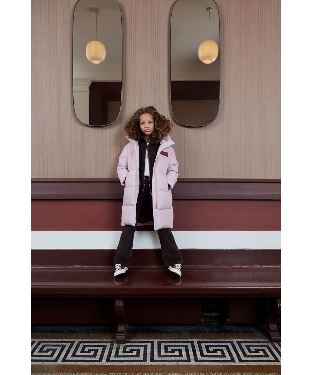 Milla - Deep Brown - Brun velour hættetrøje