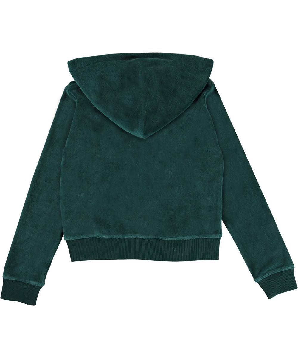 Milla - Wilderness - Grøn velour sweatshirt