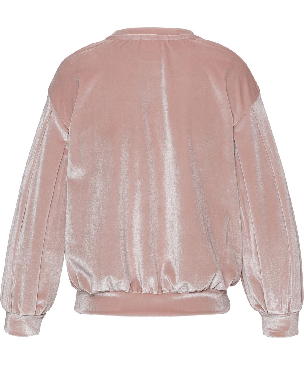 Moira - Petal Blush - Rosa velour bluse