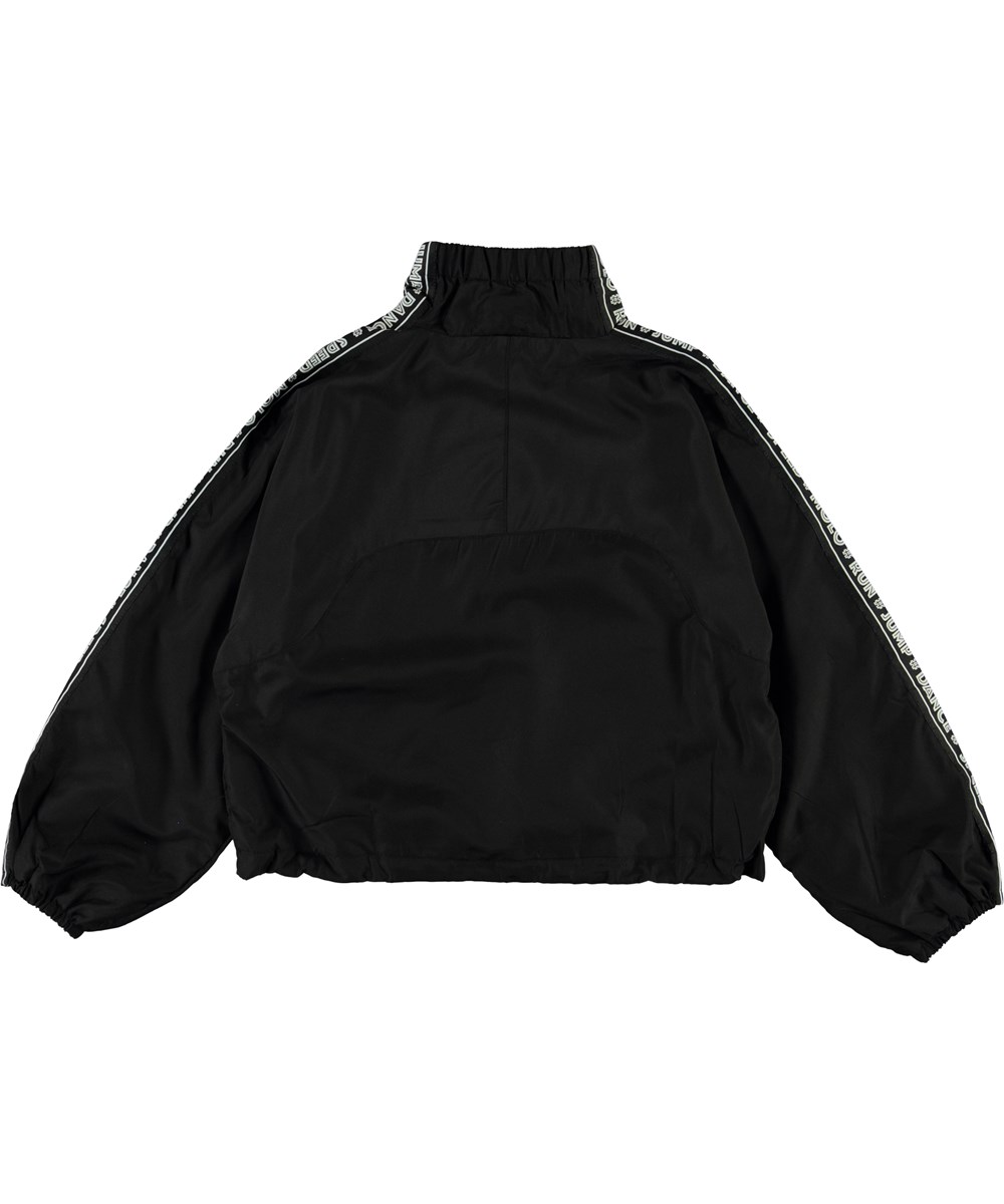 Odele - Black - Sort anorak med tekst