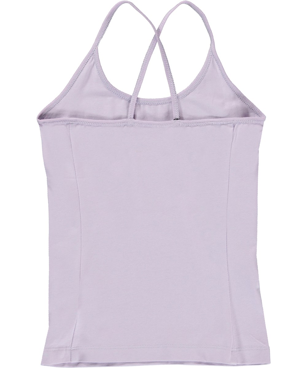 Janis - Frozen Lilac - Lyselilla undertrøje med krydsede stropper