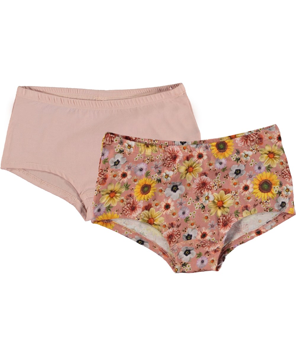 Jemma 2-Pack - Floral Blush - 2-pack økologiske hipstertrusser