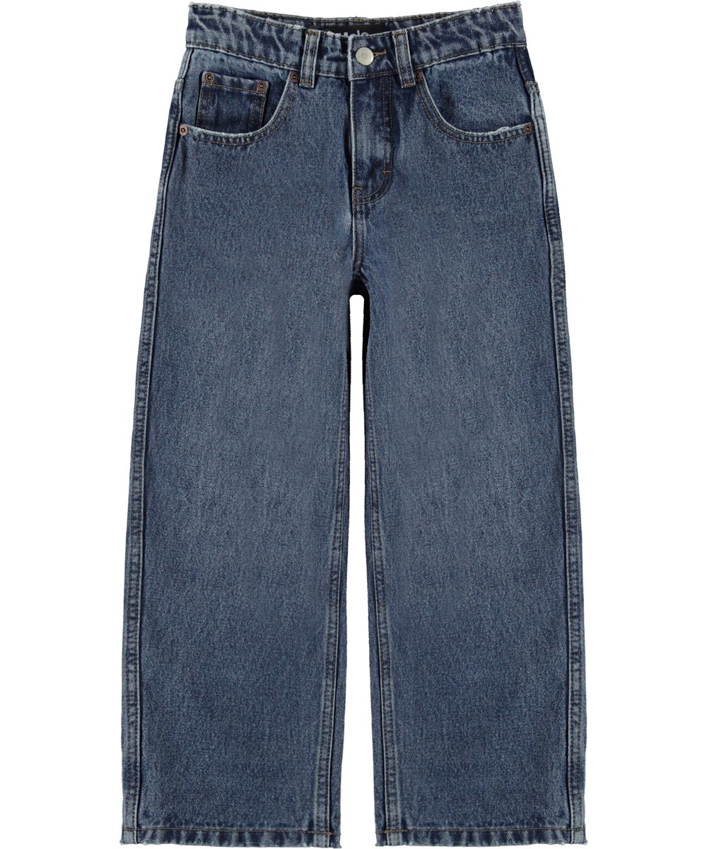 Aiden - Stone Denim - Blå breda skejtar jeans