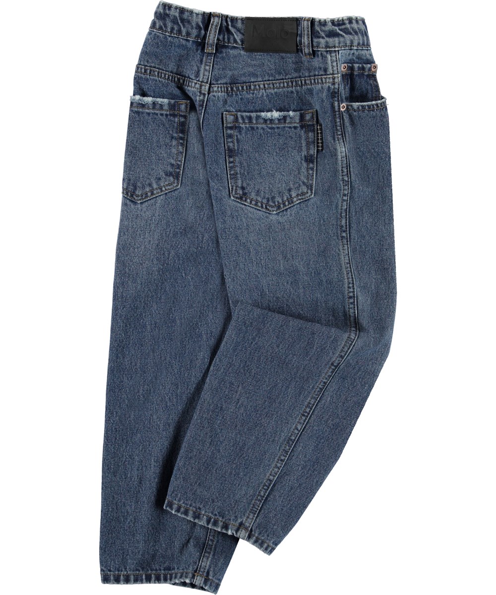 Aiden - Stone Denim - Blå breda skejtar jeans