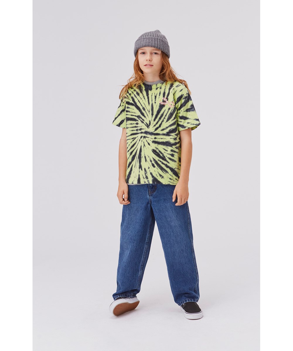 Aiden - Stone Denim - Blå breda skejtar jeans