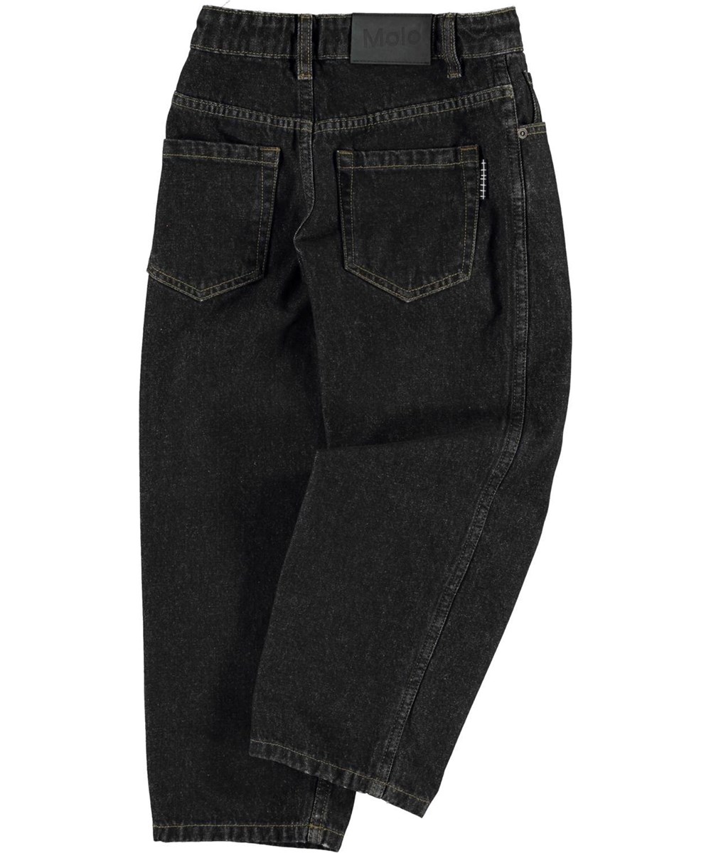 Aiden - Washed Black - Svarta breda skejtar jeans.