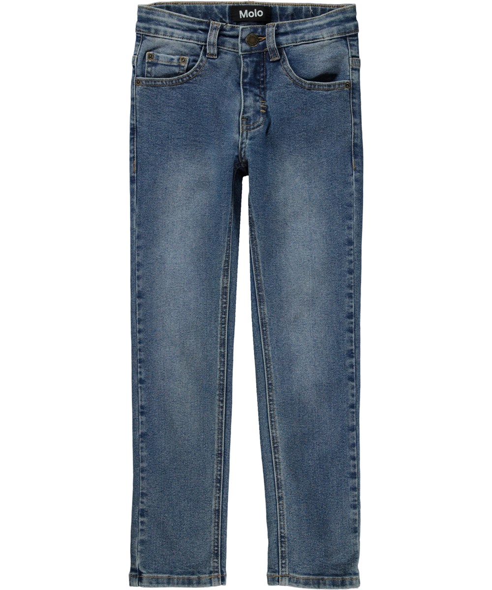 Aksel - Blue Denim - Mörkblå slim fit jeans med stretch.