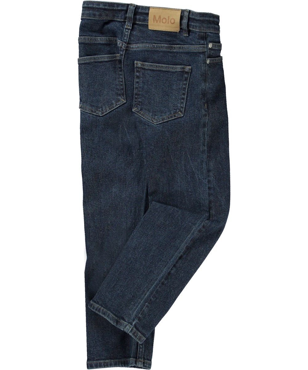 Alon - Dark Indigo - Mörkblå jeans i regulat fit.