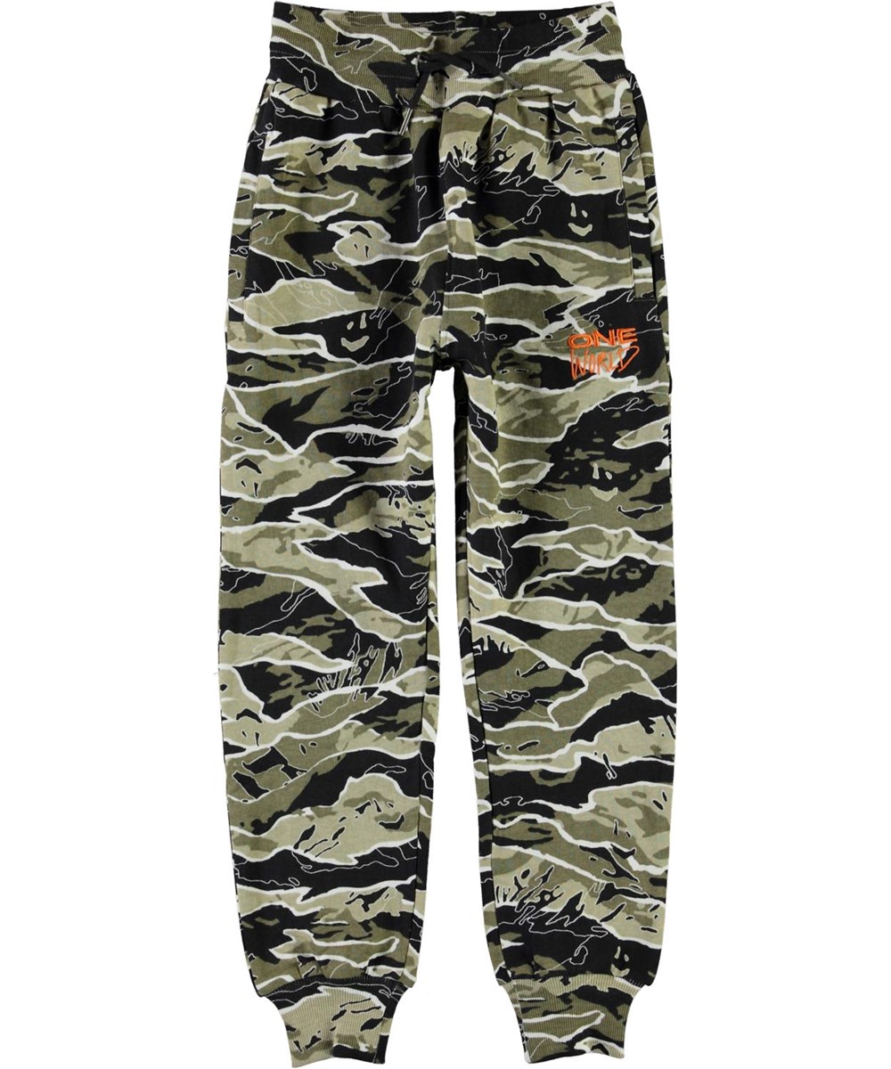 Alvar - Happy Camo - Økologiske bukser i camouflage print