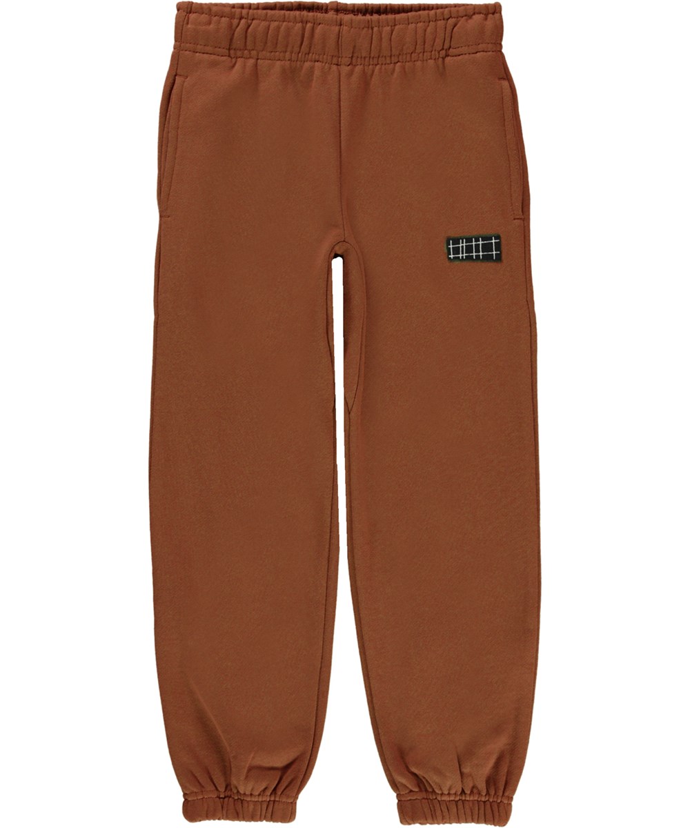 Ams - Tawny Brown - Ekologiska bruna sweatpants.