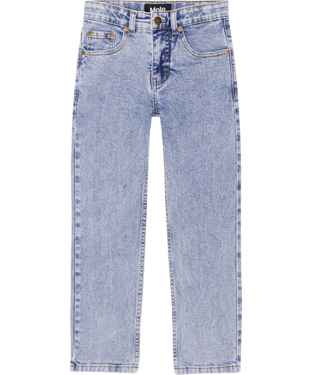 Andy - Light Stone Denim - Blå jeans med ljus tvätt och raka ben.