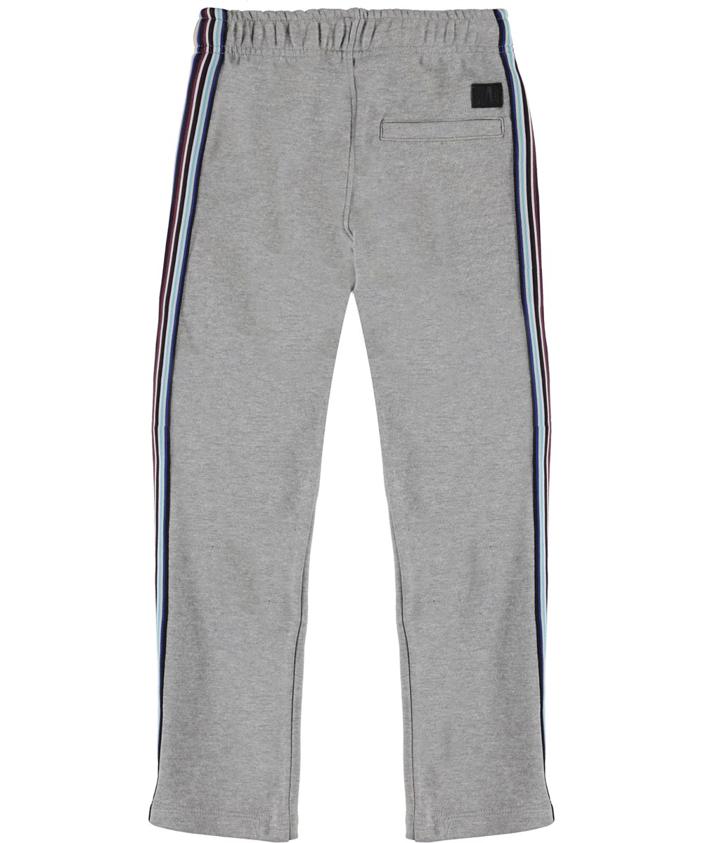 Astro - Grey Melange - Grå sweatpants med ränder