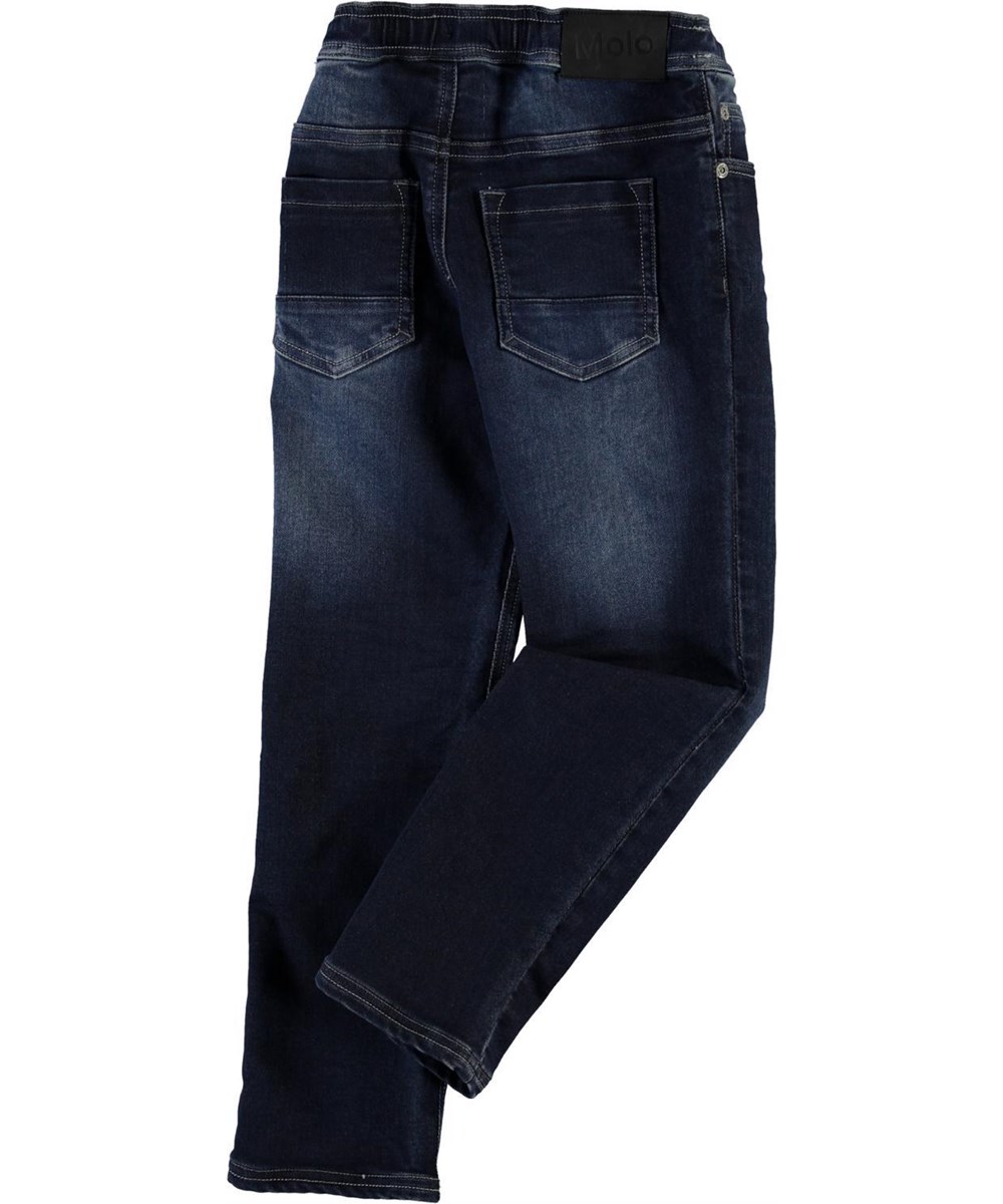 Augustino - Dark Indigo - Mörkblå jeans med knytband