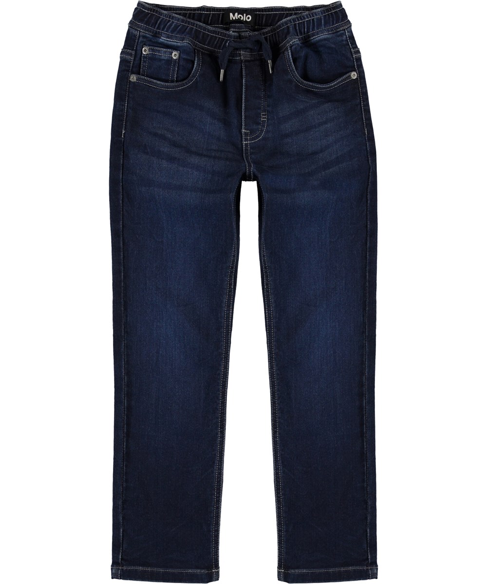 Augustino - Dark Indigo - Mörkblå lösa jeans