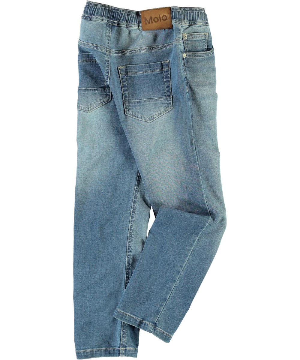 Augustino - Soft Denim Blue - Ljusblå jeans med knytband