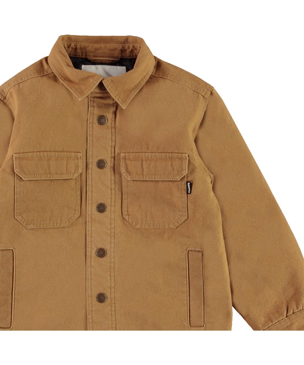 Henley - Sandstone - Sandfärgad overshirt med fickor 