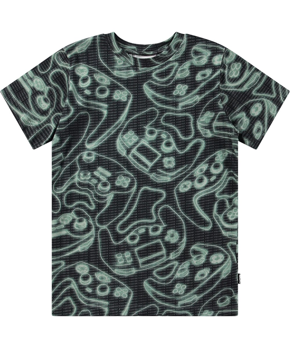 Teds - Glowing Consoles - Pyjamas i två delar av mjuk ekologisk bomull