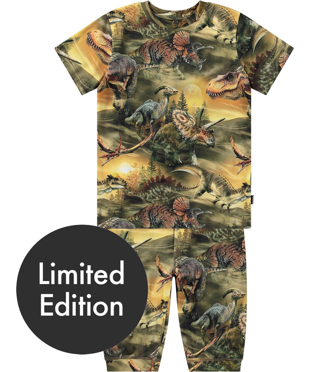 Thomas - Dino Dawn - Pyjamas i två delar av mjuk ekologisk bomull