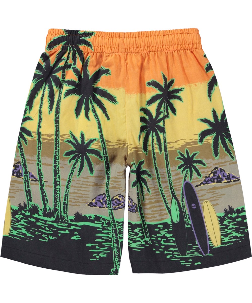 Adi - Crispy Sunset - Hawaii shorts med palmer.