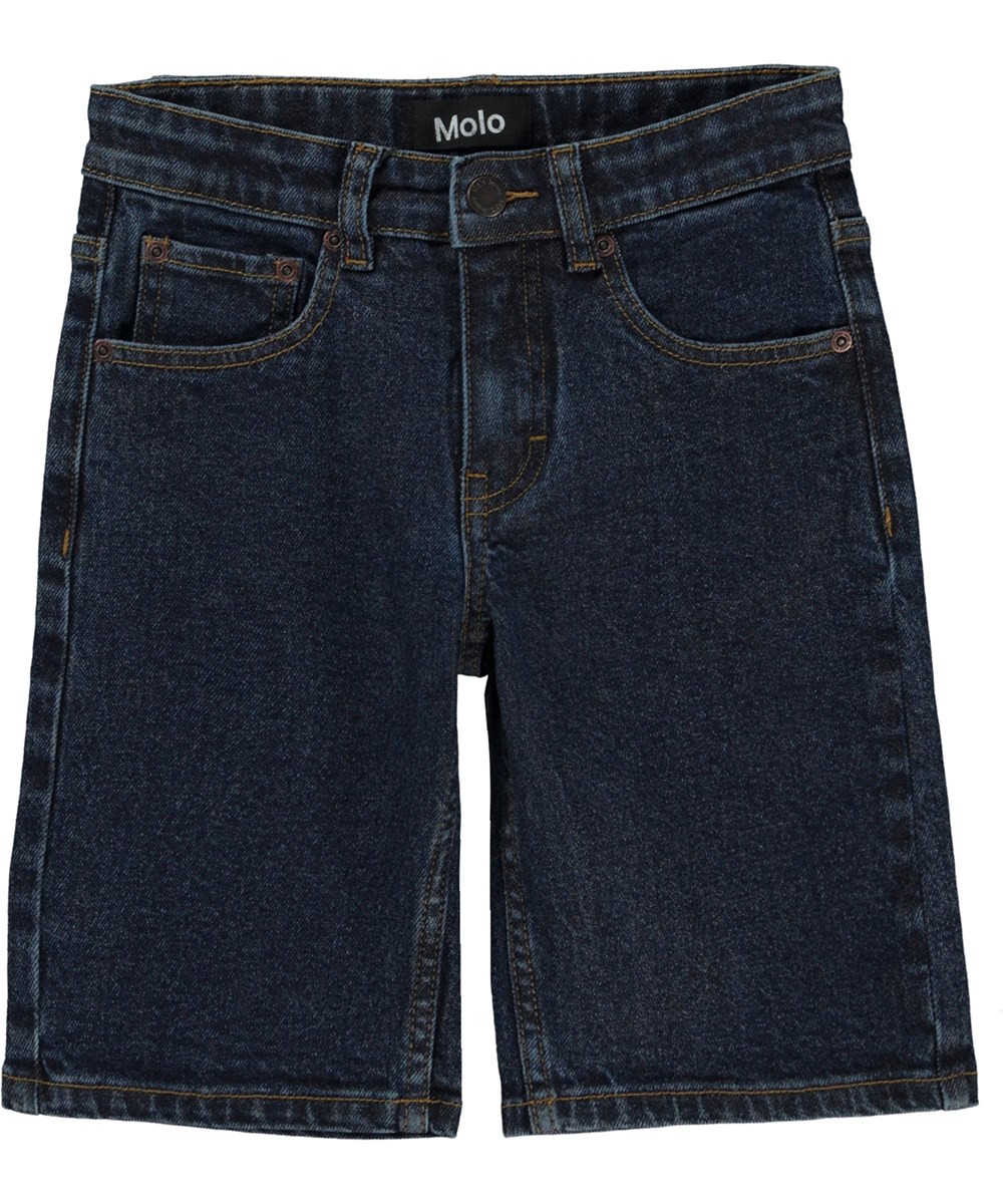 Adrik - Vintage Denim - Mörkblå jeansshorts med stretch.