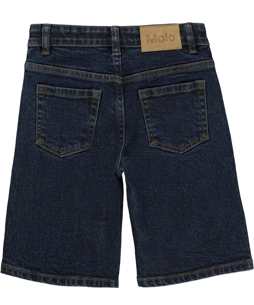 Adrik - Vintage Denim - Mörkblå jeansshorts med stretch.