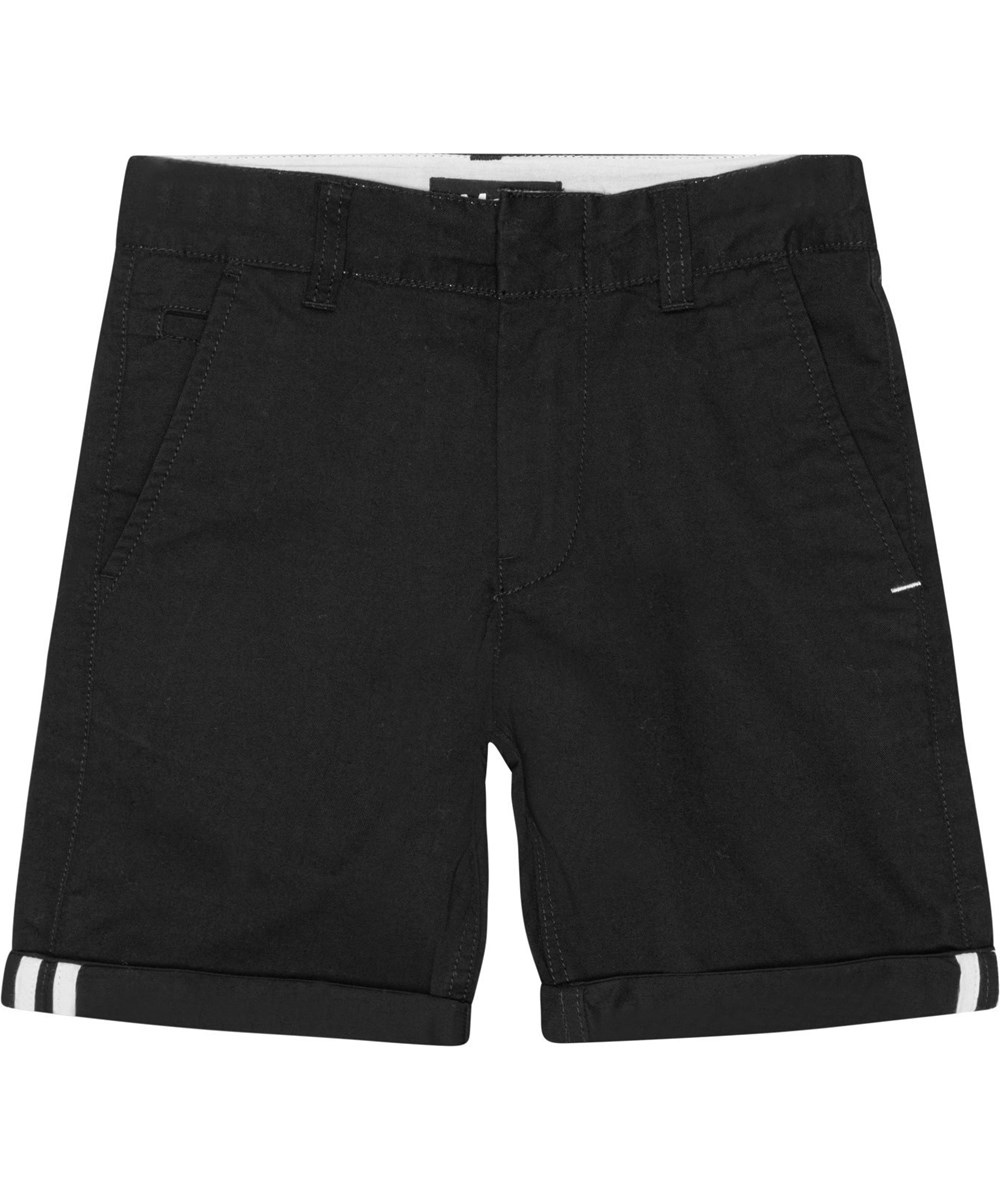 Alan - Black - Svarta chinos shorts.