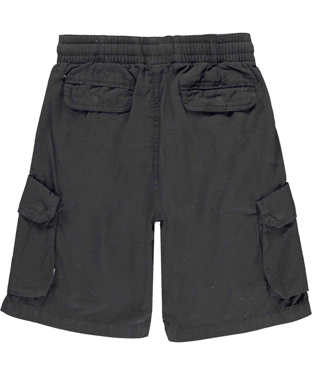 Argod - Black - svarta cargoshorts med fickor.