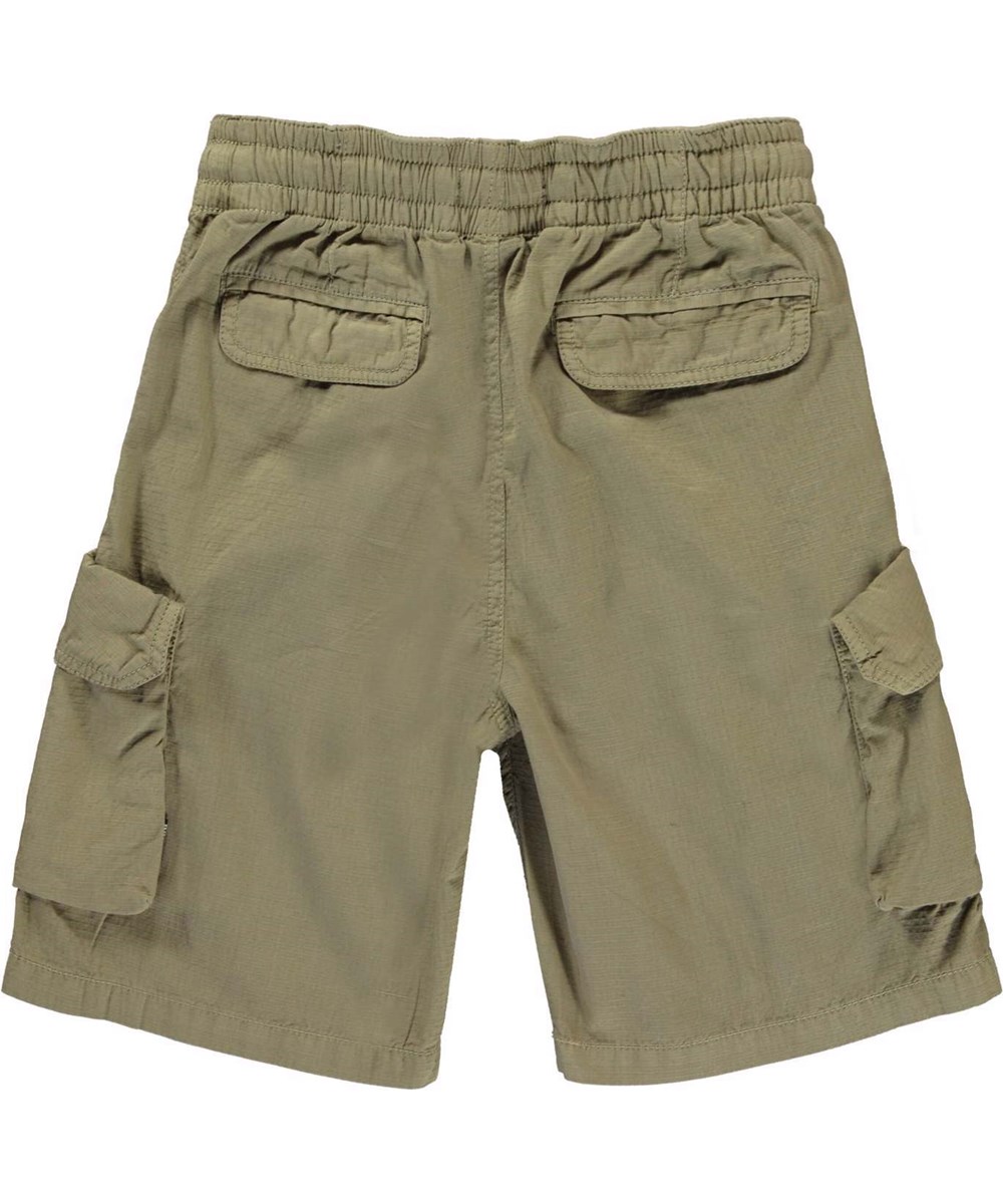 Argod - Khaki Green - Khakigröna cargoshorts med fickor.