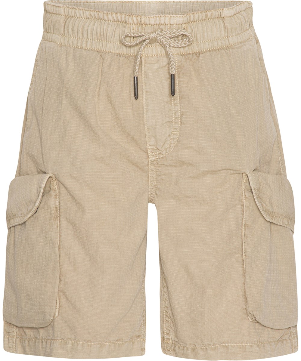 Argod - Rock - Khakifärgade cargoshorts med fickor.
