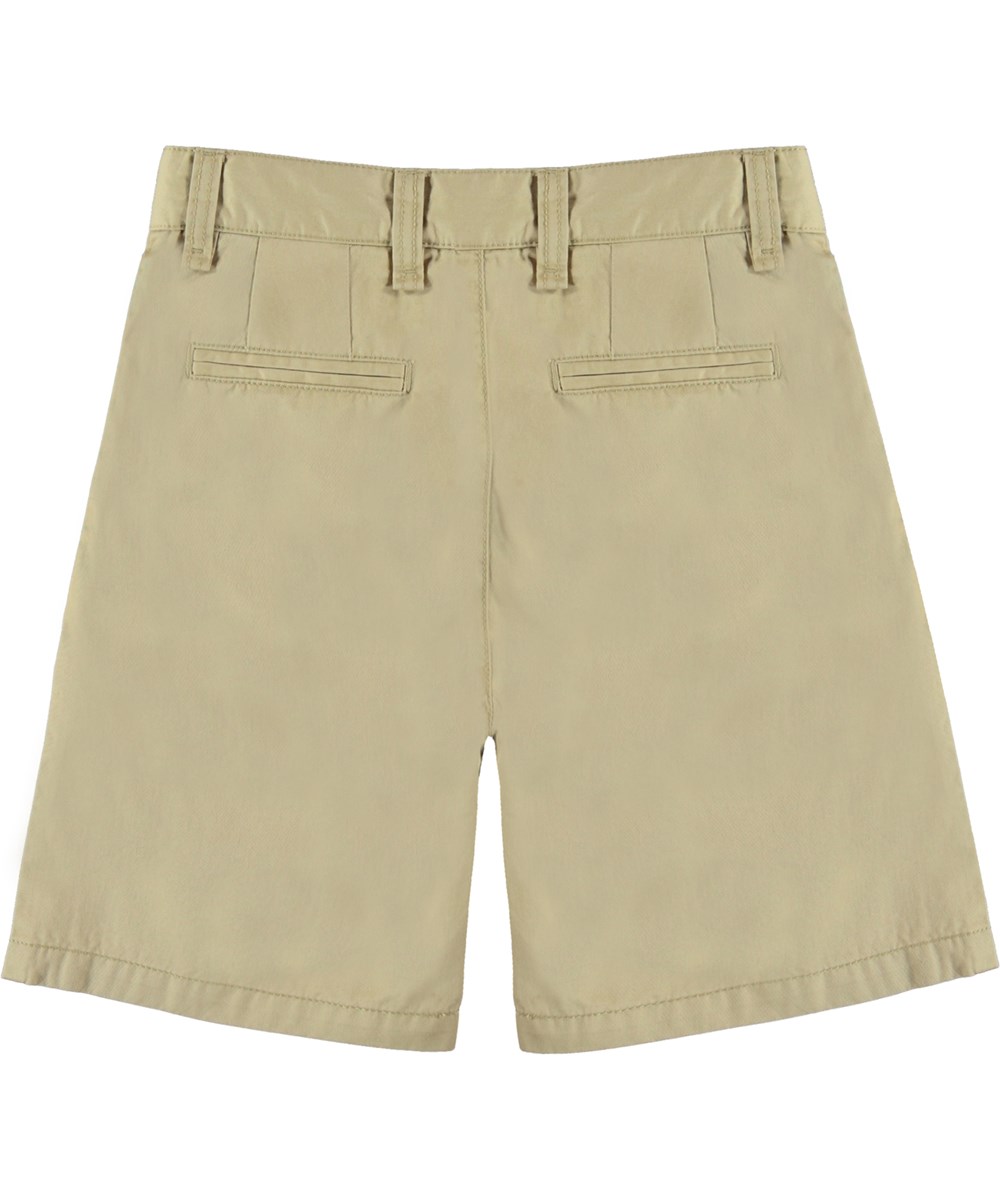 Arley - Gravel - Beige shorts med veck.