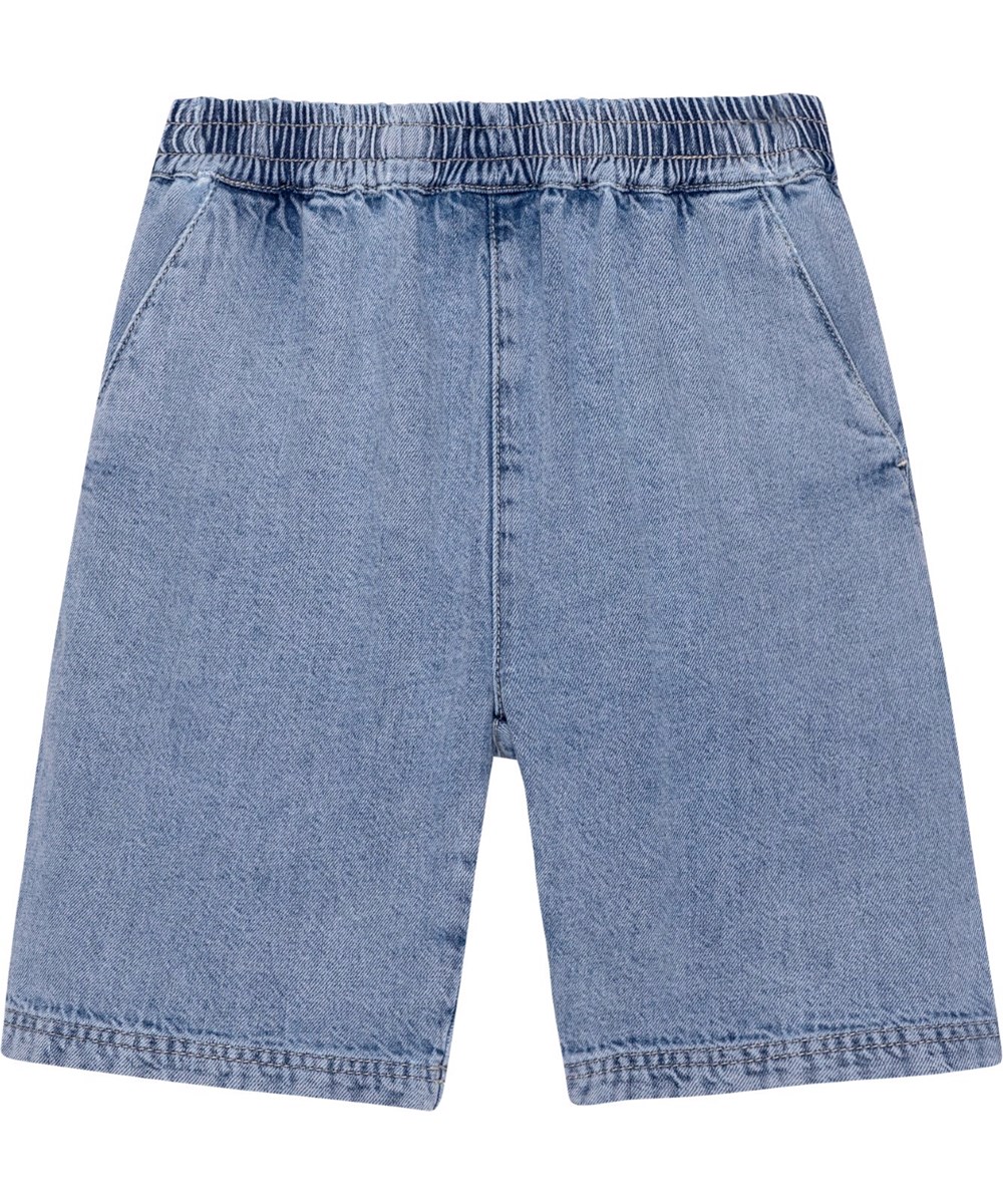 Avart - Bleach Denim - Gråblå jeansshorts.