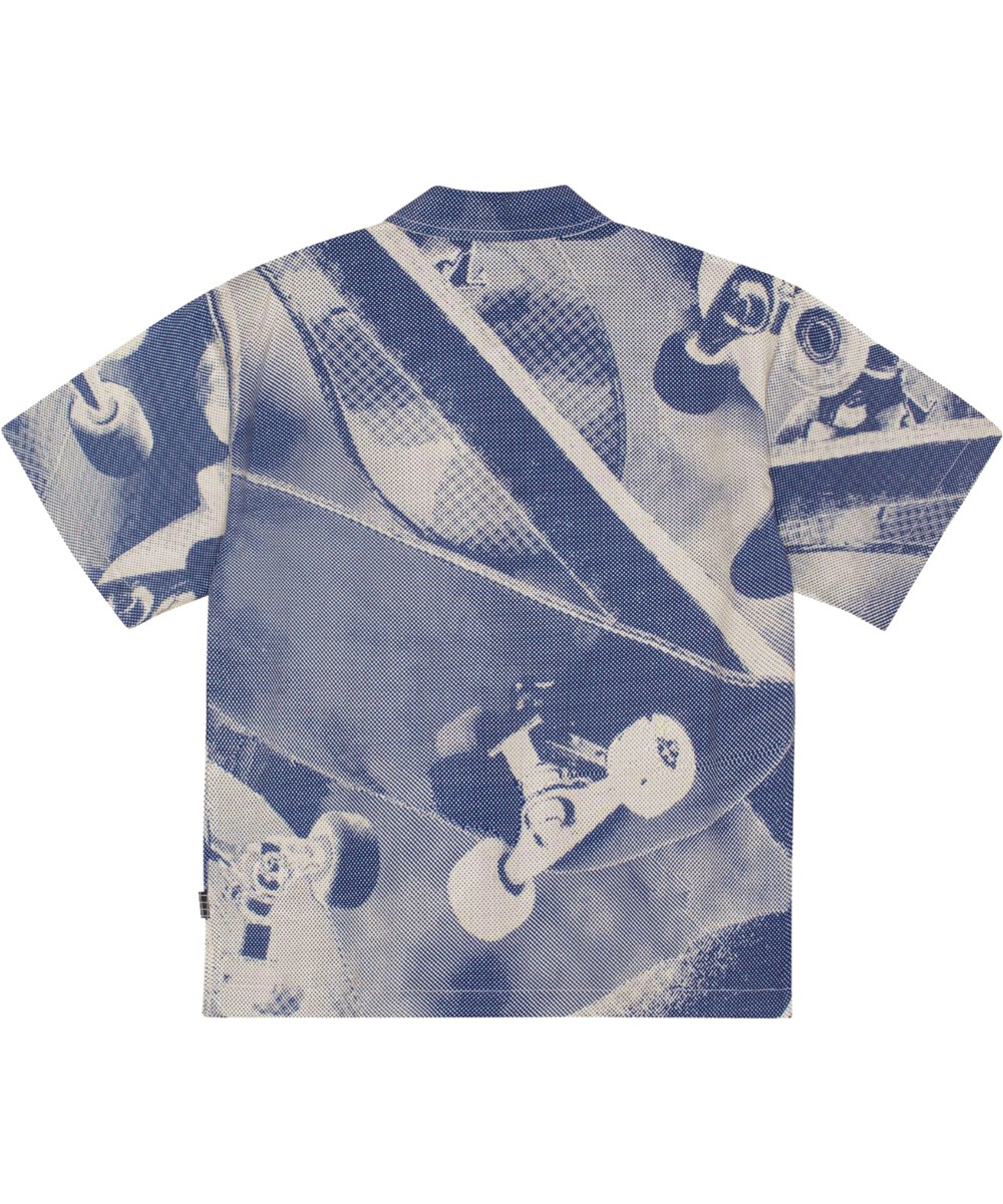 Richie - Skate  Universe - Svart grå och vit t-shirt skjorta med skateboards från alla vinklar.