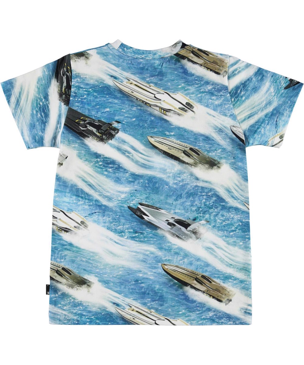 Ralphie - Electric Speed - Ekologisk t-shirt med speedbåtar.