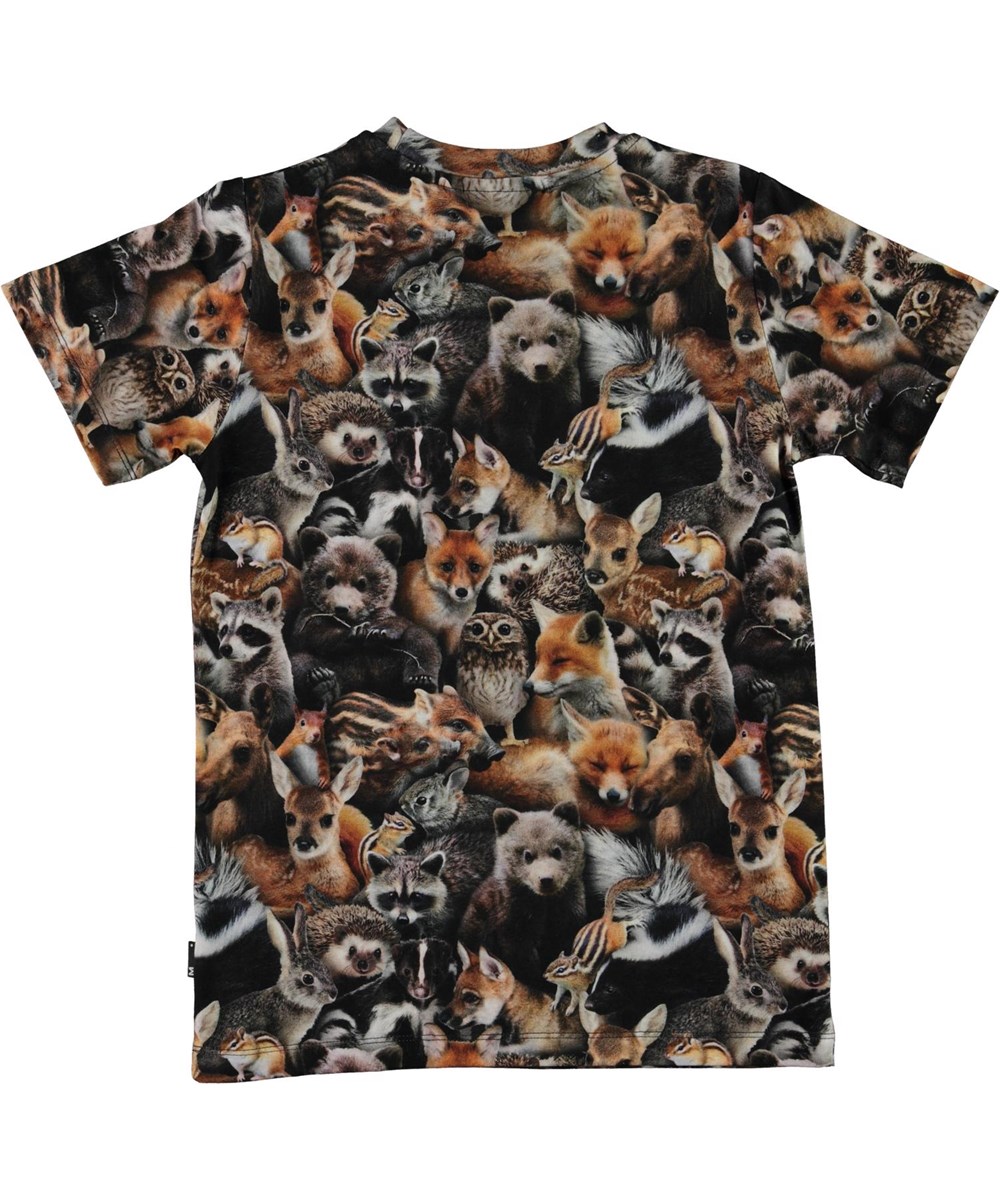 Ralphie - Forest Animals - Ekologisk brun t-shirt med djur