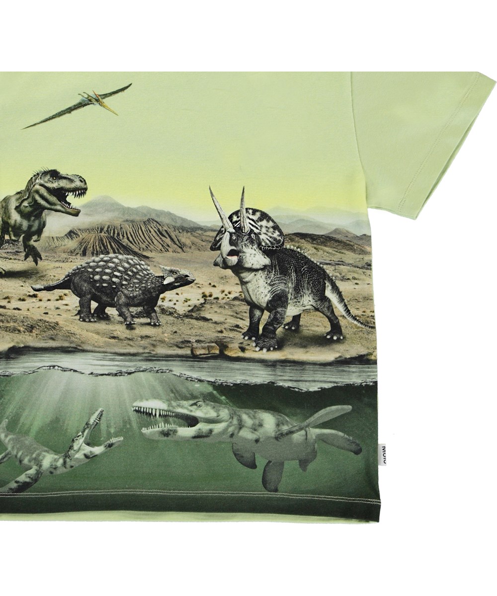 Rame - Dino Earth - Grön t-shirt med dinosaurier.