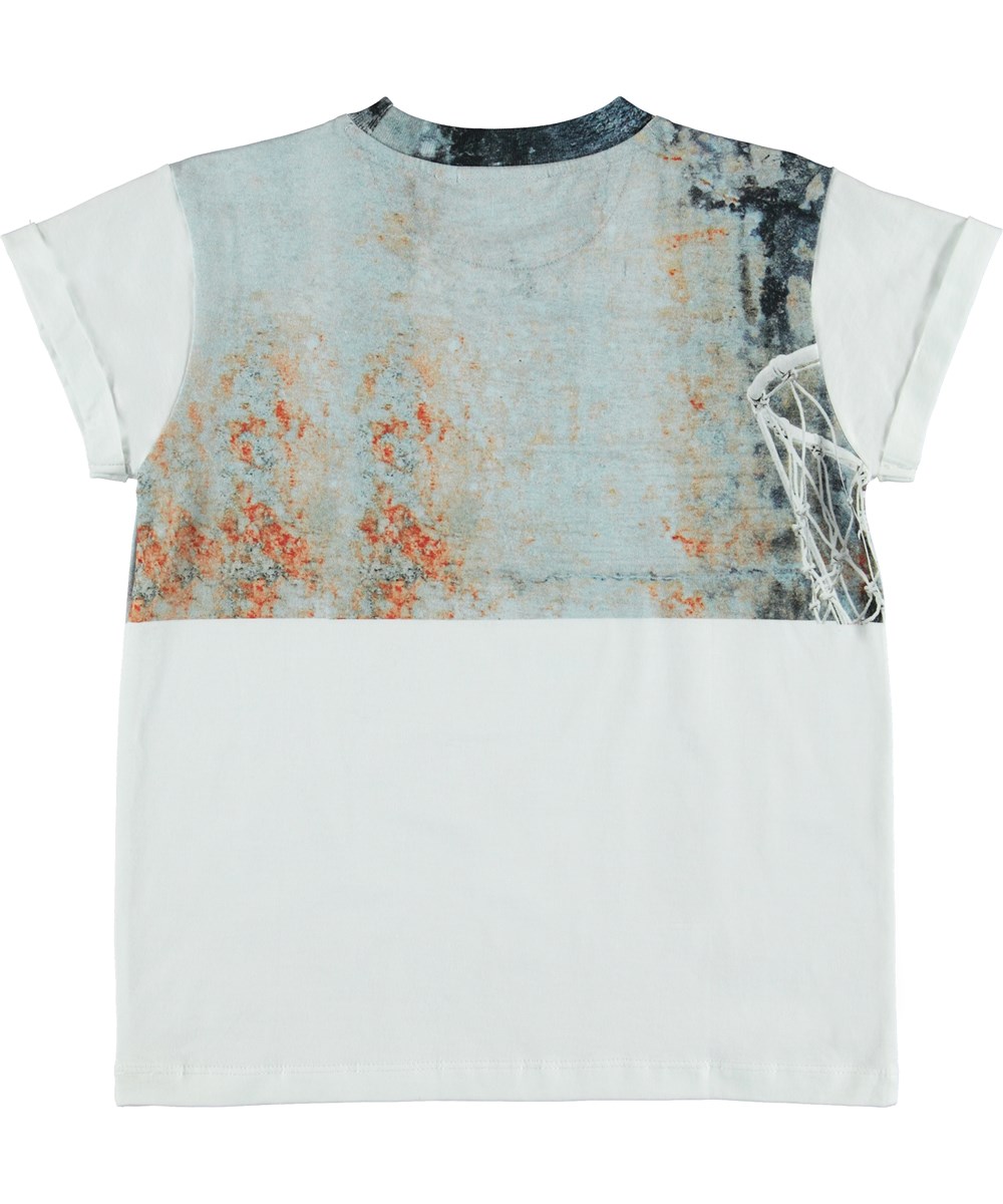 Randon - Basket - Vit t-shirt med basket tryck