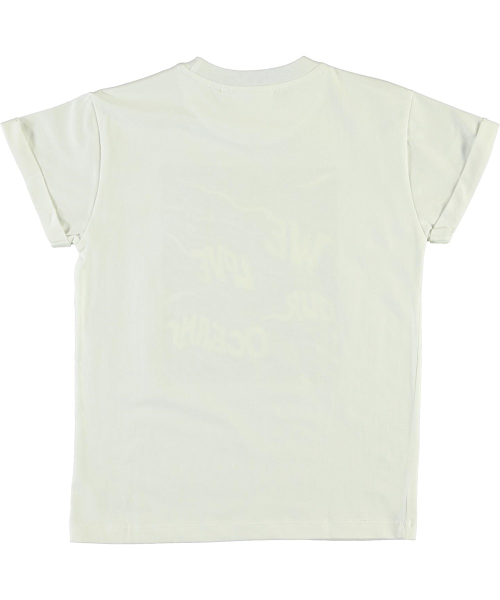 Randon - Weloveouroceanblack - Ekologisk vit t-shirt love ocean